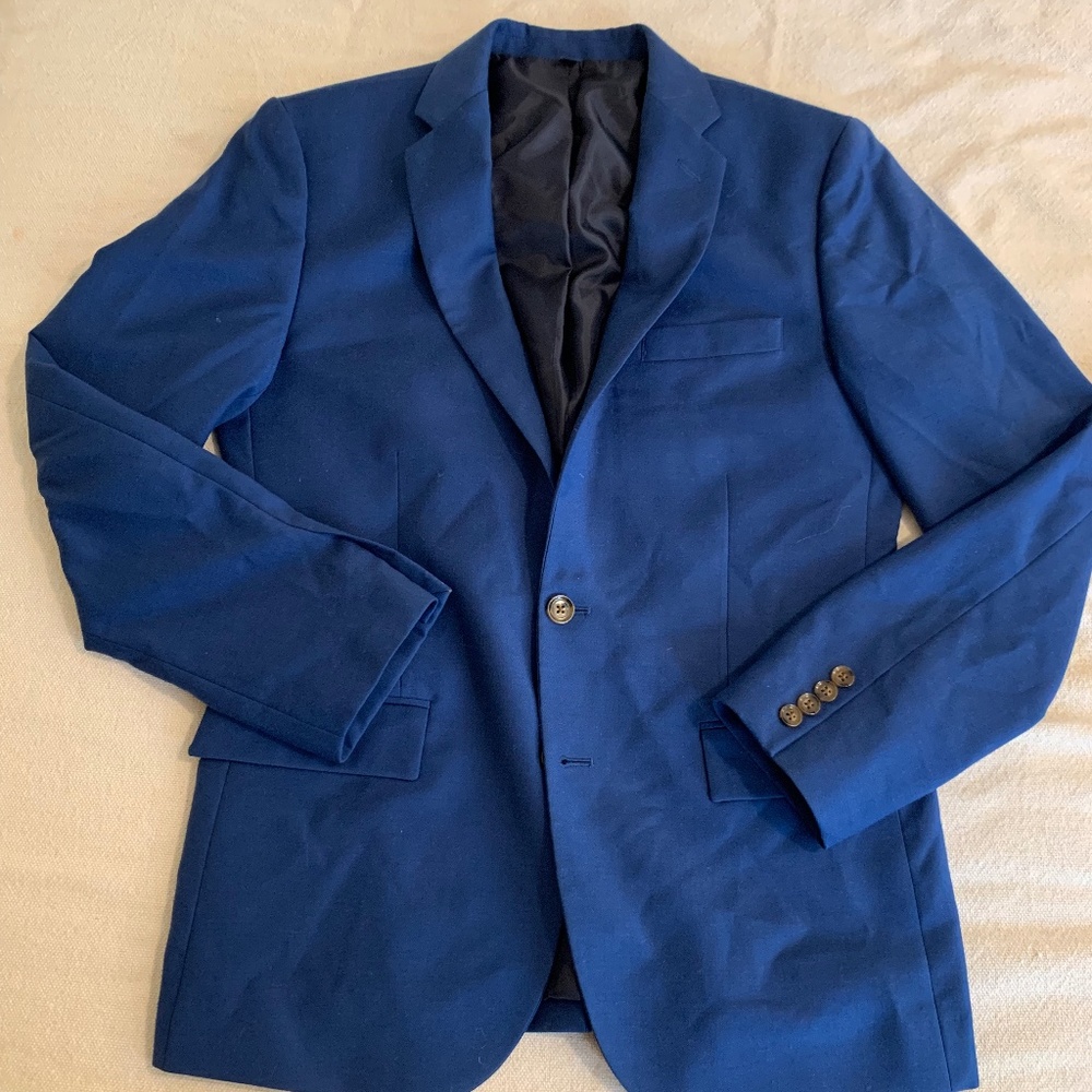 J. Crew Thompson Two Piece Suit 38R Jacket 33/30 Pants Deep Blue